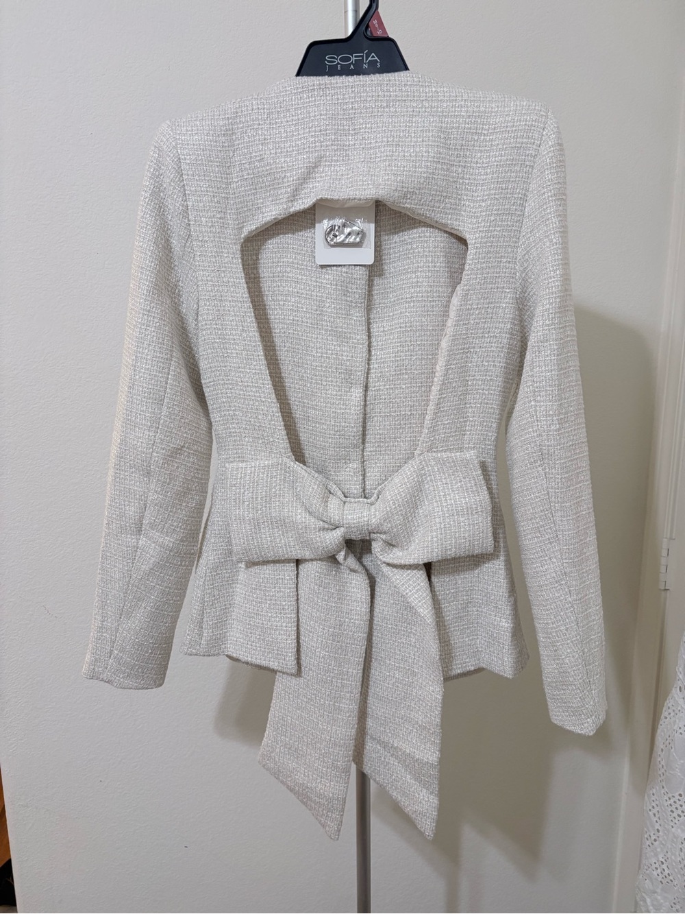 Blithe Women's Cream Tweed Button Jacket - Picture 2 of 3
